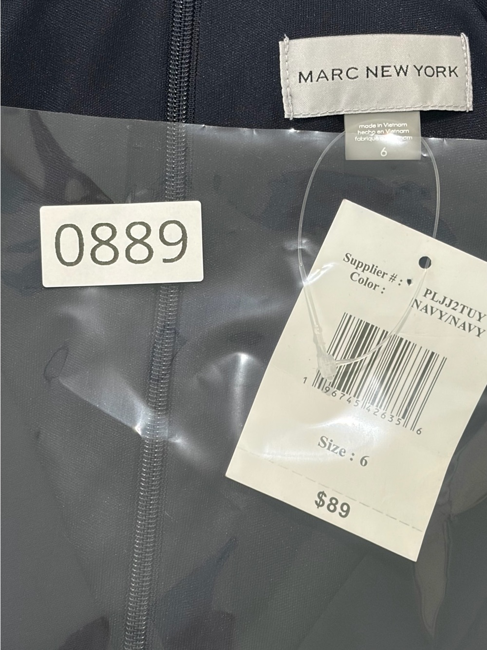 NWT Marc New York Navy Wrap Midi Dress with Belt (6) - Picture 10 of 10